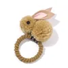 Fashion Cute Rabbit Hairpins Ribbon Hairring Solid Easter Hair Clips Princess Headwear Hair Accessories 1835