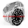 Top Quality Luxury Wristwatch Original Box Black Ceramic Bezel Dial 116610 16610 Stainless Steel Bracelet Automatic Mens Men'288a