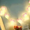 Strings 1,5 m LED HART Fairy Lights Batterij bediende twinkle touw lichte kerst bruiloftsfeest Decor Valentijnsdag Gift