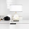 테이블 램프 중국 고전 램프 현대식 직물 대리석 장식 조명 침실 침대 옆 조명 읽기 학습 조명