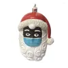 Juldekorationer Mask Santa Claus Decoration Pendant Harts 2023 Family Personlig semester Small Ornament