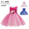 Fille robes 2023 Style Pageant Tull enfants robe de soirée dentelle or formelle filles robe de bal 2-10 ans fleur de corail pour les mariages