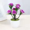 Decoratieve bloemen Creatieve mini kunstmatige bloem planten planten lotus bonsai bruiloft feest tuin huis hersturant tafel decor planten