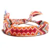 Очарование браслетов Danze Bohemian Three Thread Геометрическая многоцветная струнная шнур плетение хиппи -дружба Женщины Женщины Подарок
