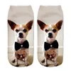 Women Socks Funny Kirky Chihuahua Dog Print Fashion Harajuku Hip-hop Cute Soft Women's Kawaii Low Cut Ankel Slippers