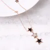 Pendentif Colliers En Acier Inoxydable Collier Pour Femmes Étoile De Mode Bijoux Fête Des Mères Cadeau Filles Présent Parti Collier LXL00016Pendentif