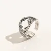 Top-Designer-Schmuck, antiker Ring mit abstraktem Muster, Kupferstich, Geschenk für Paare