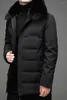 Chaqueta de plumón para hombre en invierno 2023, dinero para hombre, abrigo largo de ocio con cuello desmontable para hombre