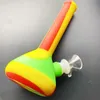 Nuovi narghilè di alta qualità gel di silice Bong pipa ad acqua Base del bicchiere di base Pistola fumogena Tubo di vetro dab rig da 7 pollici