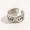 20% korting op alle items 2023 Nieuwe luxe hoogwaardige mode -sieraden voor Silver Copper Double Gear Super Classic Open Ring voor mannen en vrouwen