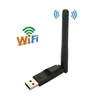 Universal Mini USB WiFi -mottagare Dongle MT7601 150Mbps USB2.0 Wireless WiFi Adapter nätverkskort för bärbar dator -TV -låda