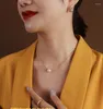 Anhänger Halsketten MANI E PIEDI 18 Karat Gold Edelstahl Perlenkette Für Frauen Trend Designer Schmuck Koreanischen Stil INS Mädchen Niedlich