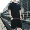 Men's Tracksuits Nice Men Summer Short Sleeve T Shirts Hip Tops Suit Set Sportswear Sets Clothing