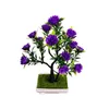 Planta de simulação Bonsai Simulação Flor rosa Fossa Fossa de plástico Plasta Indoor Desktop Decoração de rigidez Os enfeites de árvore