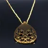 Pendant Necklaces Water Drop Flower Of Life Flash Stone Stainless Steel Chain Women Gold Color Necklace Boho Jewelry Collier N4316S04