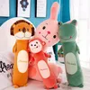 55cm Animal Strip Soft Sleeping Sleeping Cylindrical Frog Monkey Pillow Doll