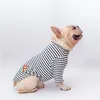 Köpek giyim gömlekleri küçük köpekler yaz şeritli giysiler yelek orta köpek kedi pug chihuahua evcil hayvan tişört para perro