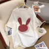 T-shirts pour femmes T-shirt imprimé blanc T-shirts à manches courtes pour femmes 2023 Summer Sweet Cute Cartoon Demi-manches Top Design Sense Y2K Tops