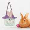 Storage Bags 1Pc Easter Basket Candy Egg Bucket With Fluffy Tail Huge High Quality Handbag For Kids