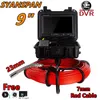 7mm de diamètre câble rouge DVR 20-50M HD écran SYANSPAN caméra d'inspection de tuyau IP68 vidange égout Pipeline vidéo endoscope industriel