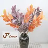 Decoratieve bloemen Simulatie Flocking Silver Leaf Chrysanthemum Kunstmatige planten voor thuisdecoratie Bloemarrangement Wedding Achtergrond