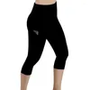 Calça ativa esportes fitness leggings femininos de cintura alta feminina ginástica ginástica jogging de marchas com calças de bolso