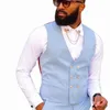 Ternos masculinos Cleme Blue Blue Men atingiu a lapela de 3 peças Tone Blazer Jacket Tuxedos Groom Casa Casa Casal Vest Pant