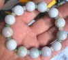 Strand Natural Certified %100 Grade A Jade (jadeite) 13mm Round Beads Bracelet