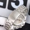 Herrklocka kaliber 42mm silver urtavla ultrakvalitet 9300 kör andra timing sex stiftfunktion hela automatisk lindande svart ansikte djup vattentäta designer klockor