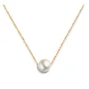 Collares pendientes MANI E PIEDI 18K oro collar de perlas de acero inoxidable para mujeres tendencia diseñador joyería estilo coreano INS chicas lindas