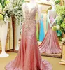 Party Dresses Real Sample 2023 Sexy Mermaid Floor Length Sequins Crystal Evening Dubai Kaftan Dress EX20