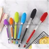Bbq Tools Accessories 2Pcs 28Cm395Cm Heatresistant Sile Food Tongs Creative Nonslip Bread Kitchen Gadget Drop Delivery Home Garden Dhapy