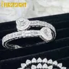 Charmarmband isade ut bling öppnade hjärt zirkon charm armband rektangel aaa cz hjärtan armband för män kvinnor hiphop lyxsmycken 230306