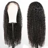 Inches lang gluueless 13x4 krullende kant voorkant menselijk haarpruiken voorgeplukt Braziliaans water Deep Wave 360 ​​frontale pruik vol