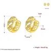 Aretes de aro gruesos Huggie con relleno de oro amarillo para mujer Est