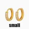 Hoop Earrings FLOLA Small For Women Crystal Round Circle Huggies CZ Pave Minimalist Simple Gold Plated Jewelry Ersv77