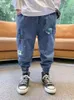 Jeans Abbigliamento per bambini Jeans per ragazzi Pantaloni per bambini Primavera e autunno Pantaloni con tasche grandi per giovani Pantaloni casual moda invernale 230306