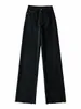 Jeans feminino syiwidii ​​jeans de cintura alta para mulheres mamãe heterossexual jeans jeans jeans calças de rua vintage roupas de comprimento completo 230306