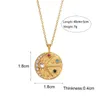 Pendant Necklaces Ins MInorIty Retro FashIon JeweIry PersonaIIzed CoIor StaInIess SteeI ZIrcon Sun Moon CoIn SImpIe HIgh Grade NeckIace