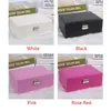 Jewelry Pouches Display Large Capacity Holder Diamond PU Leather With Lock Box Solid Earrings Women Home Double Layer Ring Necklace