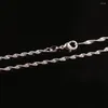 Chains 20pcs 2023 925 Silver Twisted Chain For 16-24inch Wholesale Drop Plated Double Water Wave 2mm Necklace