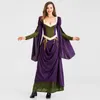 Повседневные платья средневековые готические платья на Хэллоуин Женщины Викторианские костюмы Ренессанса для придворных платье