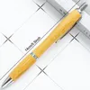 Retro Bambu Ballpoint Pen Student Writing Ballpoint Business Signaturer Pender Office School Supplies Anpassningsbar logotyp BH8405 TYJ