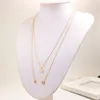 Luxury Necklace Designer Jewelry Chain Chains Link Jewellery Double Layer Pendant Long Pendants Women rostfritt stål Alla hjärtans dag 9U56