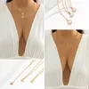 Chains 2023 Women's Necklace Long Butterfly Tassel Sexy Geometric Y-shaped Rhinestone Imitation Pearl Versatile Girl