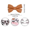 4 Teile/satz Baumwolle Leinen Leopard Gedruckt Bowknot Haar Clips Für Nette Mädchen Barrettes Safty Haarnadeln Headwear Kinder Haar Zubehör