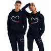 Survêtements pour hommes Couple Survêtement Je suis avec son imprimé Lover Sweat à capuche et pantalon 2 pièces Vêtements Hommes Sweatshirts Femmes Sweats à capuche Lover Fleece Suits 230306