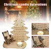 Dekoracja imprezy świąteczna ornament świecy pamięci, aby pamiętać o bliskich drewnianych pulpicie HANW88