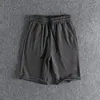 Shorts pour hommes motif ananas tissu tricoté couleur unie décontracté hommes confortable cordon taille Simple pantalon de sport