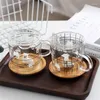 Wine Glasses Nordic Cute 3D Alpaca Glass Mug With Bamboo Lid Heat Resistant Transparent Office Milk Coffee Tea Breakfast Cup Drinkware Gifts